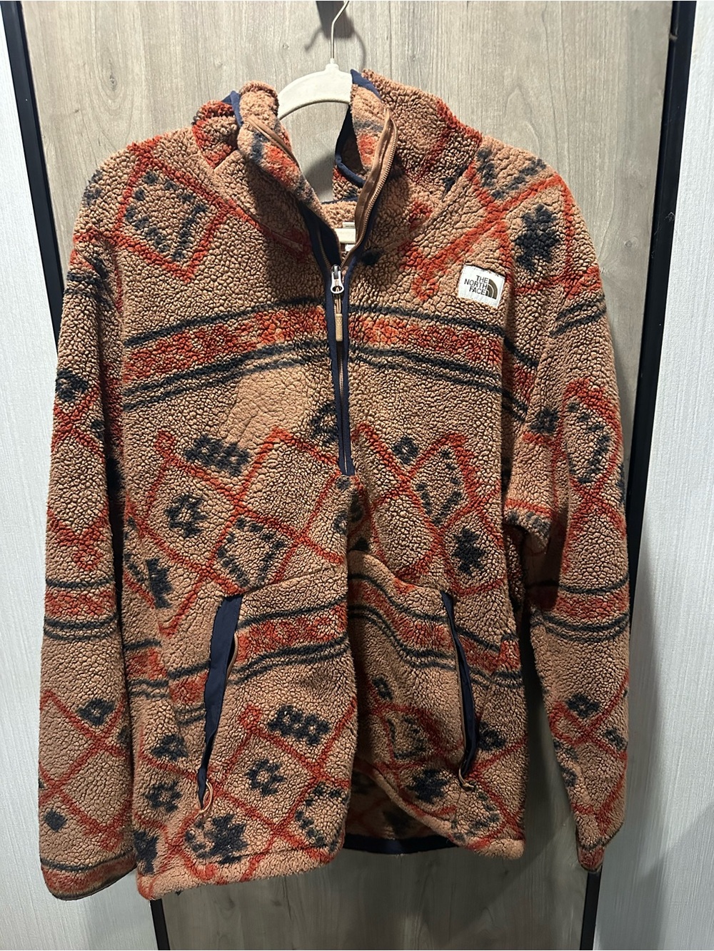 The North Face Men’s XXL Campshire Sherpa Fleece Hoodie Aztec Southwestern